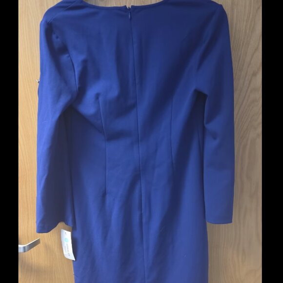 Trina Turk Dress Nalin Bell Sleeve Knit Dress Size 2 Navy - Picture 5 of 6